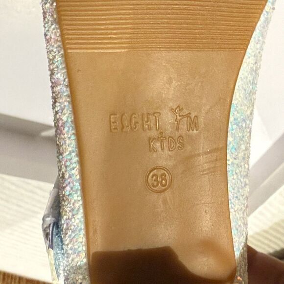 EIGHT KM Big Girls High Heel Dress Shoes Mary Jane Princess Pump Spark  Size 36 - Picture 5 of 11